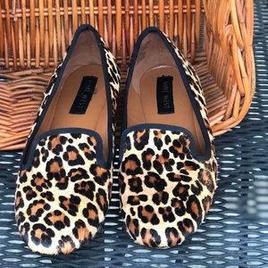 Nine West Leopard Print Cow Hair Loafers